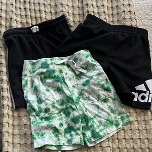 GAP Kids Green Tie-Dye Adidas Black Shorts